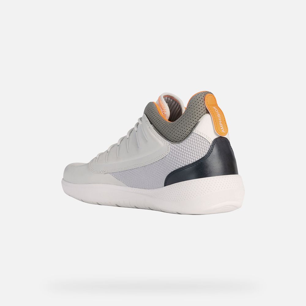 Basket Geox Modual Abx - Blanche/Orange - Homme 075863-NGH